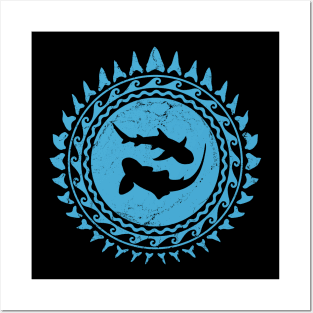 Zebra Shark and Whitetip Reef Shark Posters and Art